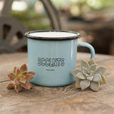 Pasiora Emaille-Tasse mit Sukkulenten-Motiv